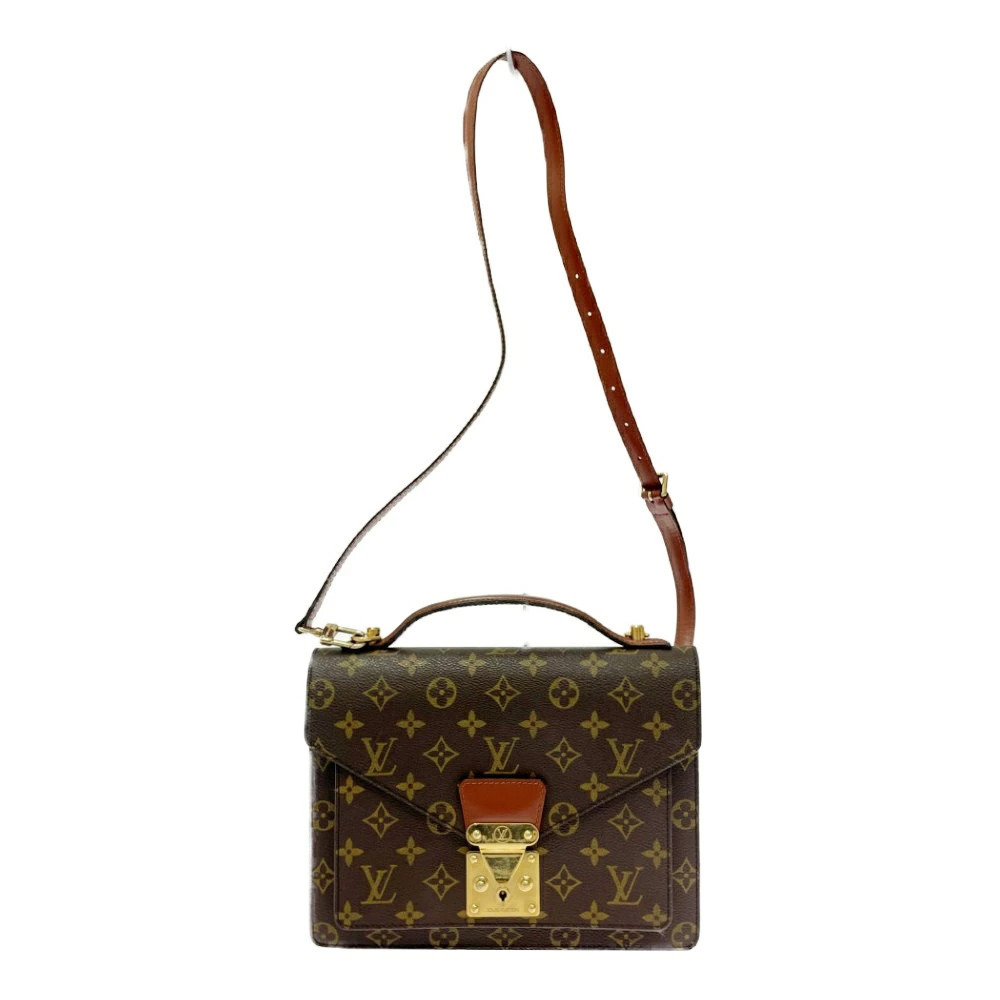 LOUIS VUITTON Monogram Monceau Shoulder Bag Brown